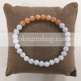 파워스톤팔찌 A형 6mm (블루스톤) 하트스톤 4호