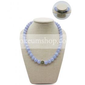 파워스톤목걸이 A형 10mm (블루스톤) 회색계열