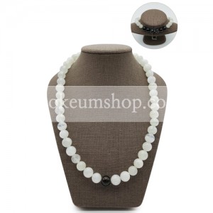 파워스톤목걸이 A형 10mm (화이트스톤) 검은색계열