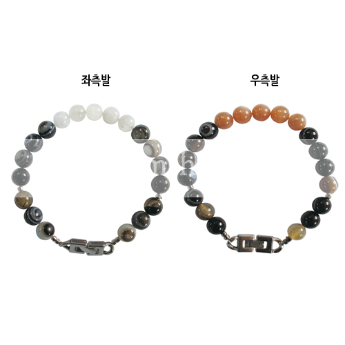 파워스톤 발찌 블랙 10mm 세트 (소형)