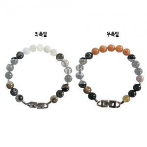 파워스톤 발찌 그레이 10mm 세트 (대형)